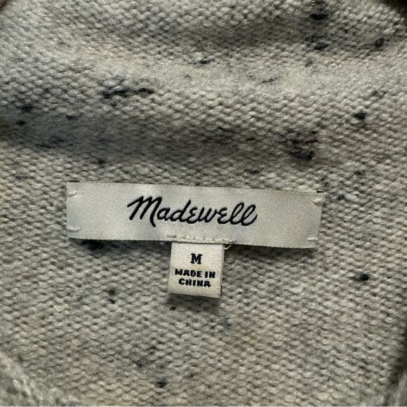 🍁 Madewell Donegal Inland Turtleneck Wool Blend Minimalist Speckled Sweater Med - Picture 9 of 15